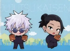 【中古】クリアファイル 夏油傑＆五条悟(デフォルメ) A4クリアファイル 「呪術廻戦 第2期 懐玉・玉折×銀だこ」 クロワッサンたい焼きBOX購入特典