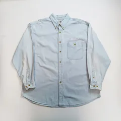 Lee リー デニムシャツ 長袖 刺繍 ロゴ 00s ボタンダウン XL　B202507