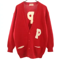PINK HOUSE ピンクハウス 90s オールド 長袖 ニットカーディガン レッド レディース 古着