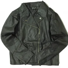 新品 no brand ノーブランド フェイクレザー ダブルライダースジャケット XXL ブラック アウター h032
