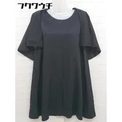 ◇ ◎ KBF URBAN RESEARCH ケープスリーブ ノーカラー ノースリーブ ミニ ワンピース ブラック レディース  【中古】 【1110280008913】