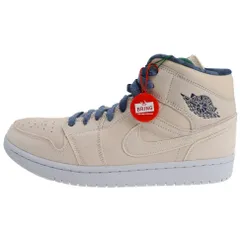NIKE (ナイキ) Women's Air Jordan 1 Mid Sanddrift/Indigo ウィメンズ エアジョーダン1 ミッド サンドドリフト/インディゴ ミッドカットスニーカー US11/28cm DM9126-104