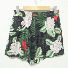 美品 21SS GUCCI グッチ HAWAIIAN-PRINT SILK SHORTS ボタニカル柄 ハワイアンプリント シルクショーツ ショートパンツ 38 ブラック レディース 古着 中古 USEDのサムネイル