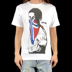 オリジナル Tシャツ ビッグ プリント ドルク DOLK バンダナ 少年 グラフィティ バンクシー風 Tシャツ S M L XL タイト ジャスト 大きい ビッグ オーバーサイズ メンズ レディース ユニセックス ピンククリーム