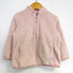ユニクロ ブルゾン ジャケット アウター ファーリーフリース ボア ベビー 女の子用 90サイズ ピンク UNIQLO 【中古】