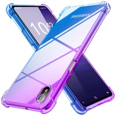 【特価商品】軽量 ケース tpu ケース 耐衝撃 スマホケース ケース 透明 グラデーション色 米軍MIL規格取得 薄型 おしゃれ 黄変防止防塵一体型 SC-56C 人気 SCG18 ギャラクシー クリア A23 5G 5G 携帯カバー A23 紫/ブルー G