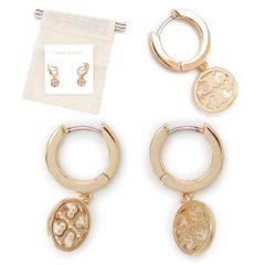 トリーバーチ ピアス レディース 143786 720 ミラーハギー フープピアス アクセサリー ダブルTロゴ トリーゴールド TORY BURCH