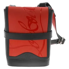 CHRISTIAN LOUBOUTIN (クリスチャンルブタン) BENECH REPORTER ベンチレポーター ショルダーバッグ レザー ブラック/レッド 3205096のサムネイル