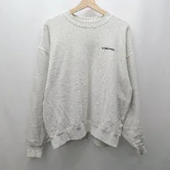 ◇ ⊂ CONVERSE コンバース 長袖 トレーナー サイズM ライトグレー メンズ E  【1503060042458】