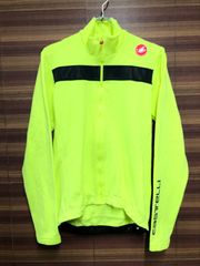 IB450 カステリ CASTELLI 長袖サイクルジャージ 黄緑 L 裏起毛