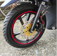 デイトナスタイルリング☆純正スチールホイール用☆13インチ赤ライン 