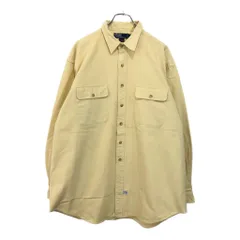 90年代 Polo by Ralph Lauren ポロ ラルフローレン 長袖シャツ イエロー(メンズ XL)中古 古着 V0935