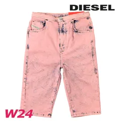 新品・未使用 ディーゼル DIESEL カラーデニムハーフパンツ レディース ムラ染め加工 スーパーストレッチ タイトフィット DE-FENSIVE-FS