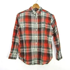 ラルフローレン 長袖シャツ トップス チェック柄 ボタンダウン キッズ 男の子用 150サイズ 赤×黒×白 RALPH LAUREN 【中古】