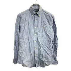 RALPH LAUREN 長袖シャツ Sサイズ ラルフローレン スリムフィット ブルー ボタンダウン 古着卸 アメリカ仕入 t2411-3701
