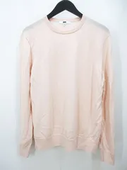 ユニクロ UNIQLO 長袖 メリノウール ニット セーター XL ピンク 無地 クルーネック リブ