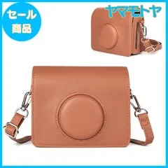 【特売】HIYQIN チェキケースFUJIFILM instax mini Evo カメラバッグ カメラ保護ケース instax mini Evoケース ショルダーストラップ付き プリントでき 横スタイルA(ブラウン)