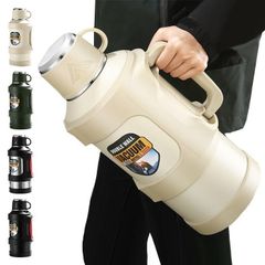 水筒  魔法瓶 真空断熱 大容量 保冷 保温 スポーツボトル 直飲み ステンレス 2重構造 広口 ステンレスボトル ハンドル付き アウトドア キャンプ 日常使用に最適baowenb04