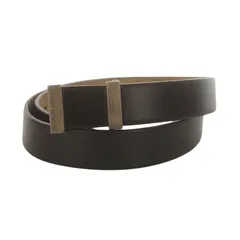 ジョルジオアルマーニ GIORGIO ARMANI ベルト ハトメ レザー シルバー金具 ロゴ 黒 ブラック /IR ■GY18のサムネイル