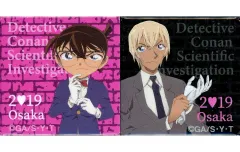 【中古】バッジ・ビンズ 江戸川コナン＆安室透 缶バッジ2個セット 「名探偵コナン 科学捜査展～真実への推理(アブダクション)～」 バレンタインチケット購入特典