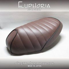 □【DIO ディオ AF34 AF35 SR ZX】張替え済♪　カスタムシート　茶色/黒　タックロール《Euphoria》□MK52595