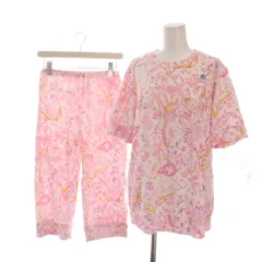 ツモリチサト TSUMORI CHISATO SLEEP ルームウェア パジャマ セットアップ 上下 半袖 カットソー パンツ 総柄 M ピンク UDP-379 /YMのサムネイル