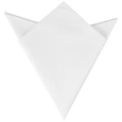 Elerevyo コットンハンカチ カラーコントラスト ソリッドカラー ポケットチーフ メンズ タキシード ホワイト Free Size