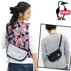 チャムス ショルダーバッグ CHUMS 正規品 メンズ レディース ユニセックス ショルダー バッグ カバン ミニショルダー バナナショルダー アウトドア 旅行 散歩 撥水 サブバッグ ミニバッグ ブラック 黒【NKP】