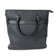 【MICHAEL KORS】マイケルコース COOPER ビジネスバッグ ブラック ショルダーバッグ トートバッグ 2WAY 総柄 メンズ レディース ユニセックス 新古品 未使用品 【中古】 USED-S 【9356】