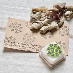 消しゴムはんこ♡北欧のたくさんのお花♡