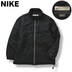 【定番】 00sヴィンテージ ナイキ NIKE 中綿 ジップアップ ジャケット M ブラック メンズ