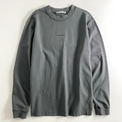 28e26 《美品》 Acne Studios アクネステュディオス スモールロゴ オーバーサイズ 長袖カットソー ロンT M グレー メンズのサムネイル