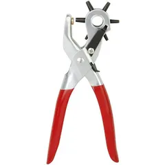 【6種類の穴がこれ1本で】回転式 穴あけパンチ 紙 レザー 革製品 ベルト DIY クラフト _e