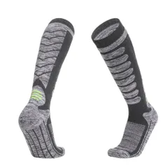 ☆ ダークグレー ☆ M ☆ スキー ソックス スノーボード ソックス 厚手 冬 スキー ソックス スキーソックス スキー靴下 ハイソックス くつ下 くつした レッグウェア スノボ スノーボード 登山靴下 メンズ レディース 冬山 雪山 登山 キャンプ