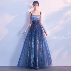 カラードレス ロングドレス ブルー ノースリーブ パーティードレス ウェディングドレス ウエディングドレス キラキラ 花嫁 披露宴 結婚式 発表会 演奏会 二次会 ant4y135101