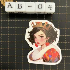防水ステッカー　プリンセス　お姫様　イラスト　かわいい　装飾　シール　AB-4