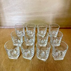 ガラスお猪口　おちょこ　ぐい呑み　日本酒　地酒　秋田　盃　春霞　酒器　12個セット　まとめ売り　業務用
