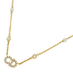 Christian Dior クリスチャンディオール パール ラインストーンClair D Lune/クレール ディー リュヌ ネックレス/合金メッキ4.4g【♀】【A】【レディース】★■557365【中古】
