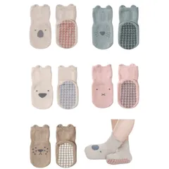 【新品】滑り止め 男の子 女の子 靴下 かわいい 靴下 動物 子供 ベビー 靴下 綿 キッズ ソックス 5足セット 通気性 赤ちゃん 春 秋 [Tidyworm] 冬