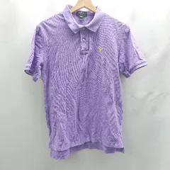 ◇ ⊂ POLO RALPH LAUREN ロゴ刺<!-利用不可文字-!> 半袖 ポロシャツ シャツ サイズ XL パープル系 レディース E  【1502030041088】