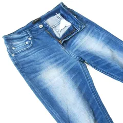 JEANASISジーナシス▼ストレッチスキニーデニム▼クラッシュ加工▼Mサイズ▼ウエスト約72cm