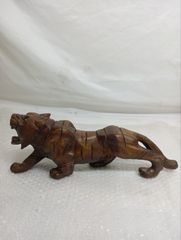 木彫り 虎 寅 トラ アンティーク オブジェ 骨董品 (5029)
