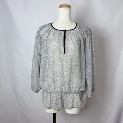 ZARA ザラ　ベーシック　シフォン　ドット　ペプラム　チュニック　カットソー　ブラウス　シアー