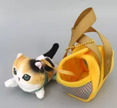 【中古】キーホルダー 三毛・イエロー おでかけ バッグ入りにゃんこマスコット 「mofusand」