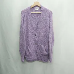 ■ ⊇ CIAOPANIC TYPY コンチョボタン メランジ 長袖 ニットカーディガン サイズ1 パープル系 レディース E  【1409240021278】