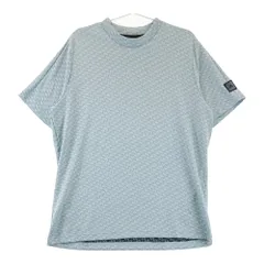 サイズ：XL ADIDAS GOLF アディダスゴルフ ADICROSS H54069 モックネック 半袖Tシャツ 総柄 ブルー系 [240101503046] ゴルフウェア メンズ ストスト