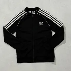 【140cm】adidas Track  Jacket / アディダス　トラック　ジャケット　ジャージ　黒　ブラック