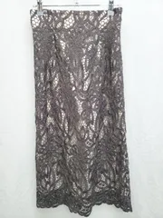 ◇ JILL by JILLSTUART 膝下丈 ナロー ギュピールレーススカート サイズS チャコールグレー　ベージュ系 レディース P  【1407100032686】のサムネイル