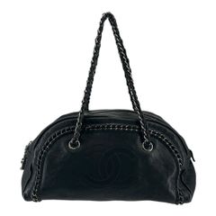 CHANEL セミショルダーバッグ ココマーク キャンバス チェーン