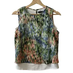 UNITED ARROWS(ユナイテッドアローズ) ノースリーブカットソー レディース美品  グリーン×ブルー×マルチ レイヤード/closet story